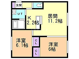 クローバーパーク真栄 2階/201