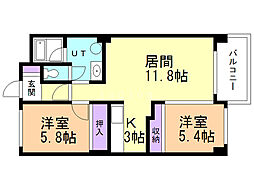 間取図画像 2LDK
