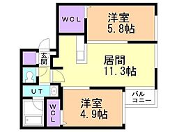 間取図画像 2LDK