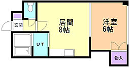 エステート北野 1LDKの間取図画像