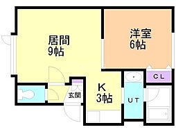 ドリーマジソン 1LDKの間取図画像