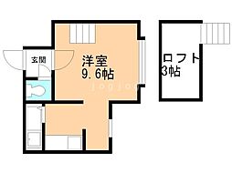 モアクレスト澄川 ワンルームの間取図画像