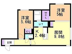 間取図画像 2LDK