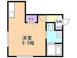 川沿ソルステージ 1Kの間取図画像