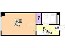 澄川銀座パレス 1Kの間取図画像