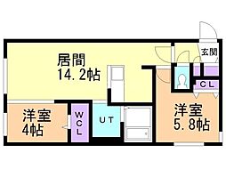 Land Toyohira 2LDKの間取図画像