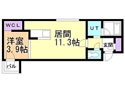 札幌市豊平区福住一条1丁目マンション 1LDKの間取図画像