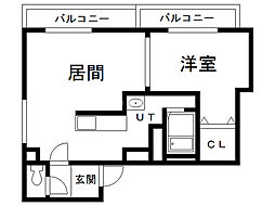 第2協同ビル 1LDKの間取図画像