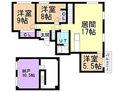 タイキ壱番館 3SLDKの間取図画像