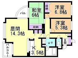 エテル513 3LDKの間取図画像