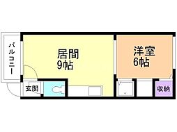 カサデューク平岸55 1LDKの間取図画像