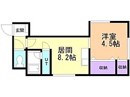 ロイヤルハドソン 1DKの間取図画像
