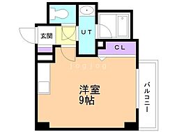 セントポーリア平岸 ワンルームの間取図画像