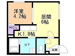 セフィーロ・ピラケシ 1LDKの間取図画像