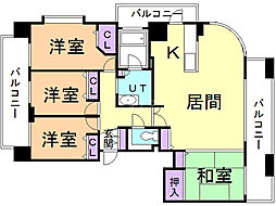グランファーレ平岸アクアウェルネスウエストウイング 4LDKの間取図画像