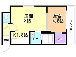 SENNA澄川 1LDKの間取図画像