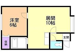 ファントム 1LDKの間取図画像