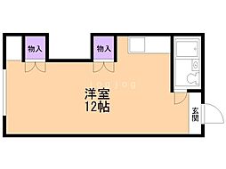 平岸ロイヤルハイツ ワンルームの間取図画像