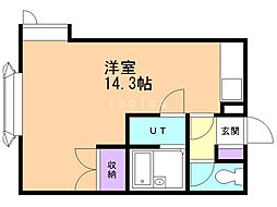 プレステージ澄川 ワンルームの間取図画像
