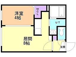 ラフィーネ月寒中央通 1LDKの間取図画像