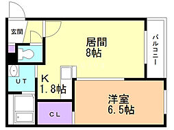 ThePark1 1LDKの間取図画像