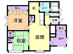 MKハウス 2SLDKの間取図画像