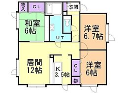ハイムソレイユ 3LDKの間取図画像