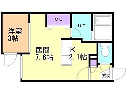 Holomuamakalii 1LDKの間取図画像