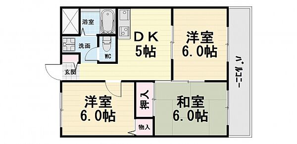 センチュリーハイツ ｜大阪府堺市西区鳳南町2丁(賃貸マンション3DK・3階・47.96㎡)の写真 その2