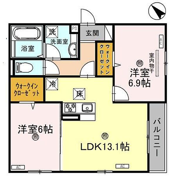 大阪府和泉市和気町1丁目(賃貸アパート2LDK・2階・60.68㎡)の写真 その2