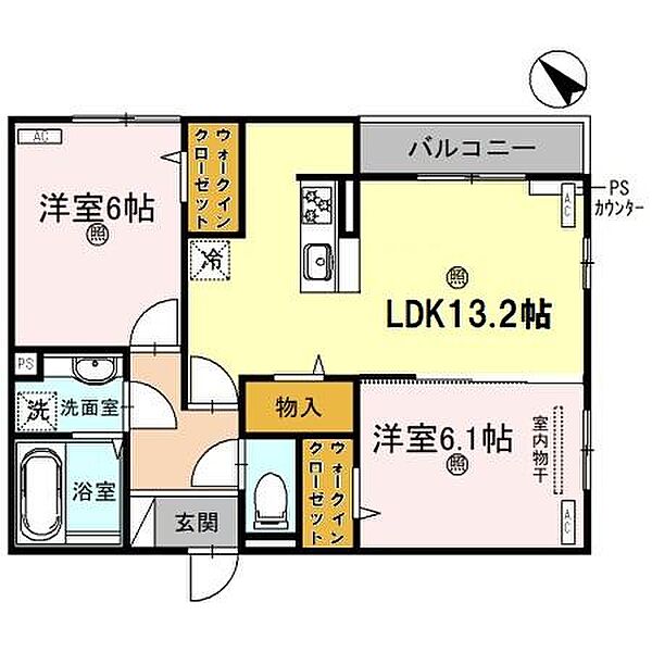 大阪府和泉市和気町1丁目(賃貸アパート2LDK・2階・59.49㎡)の写真 その2