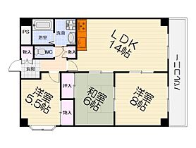 大阪府堺市西区浜寺船尾町西4丁（賃貸マンション3LDK・1階・68.95㎡） その2