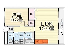 大阪府高石市綾園3丁目（賃貸マンション1LDK・5階・47.20㎡） その2