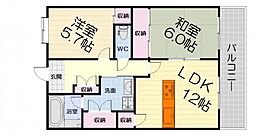 大阪府泉大津市清水町（賃貸マンション2LDK・5階・60.04㎡） その2