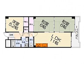 大阪府堺市西区鳳中町10丁（賃貸マンション3LDK・4階・65.43㎡） その2