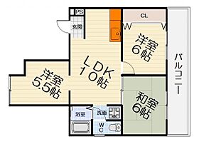 大阪府泉大津市助松町3丁目（賃貸アパート3LDK・1階・55.00㎡） その2