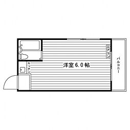 マキノマンション ワンルームの間取図画像