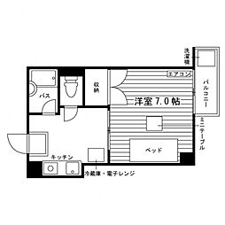 スペシャリー鞍馬口 1Kの間取図画像