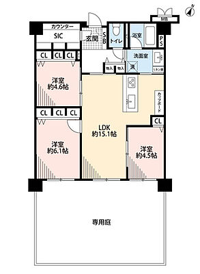 間取り ベルヴィ香椎六番館 1階/-