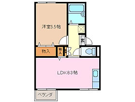 三重県四日市市東坂部町（賃貸アパート1LDK・1階・32.51㎡） その2