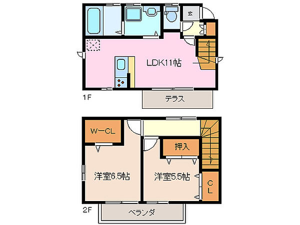 フルハウス大谷 ｜三重県四日市市生桑町(賃貸一戸建2LDK・1階・62.93㎡)の写真 その2