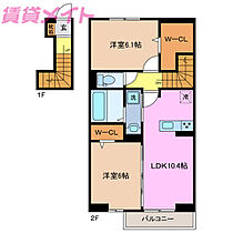 グレイスコート  ｜ 三重県三重郡菰野町大字菰野（賃貸アパート2LDK・2階・59.57㎡） その2