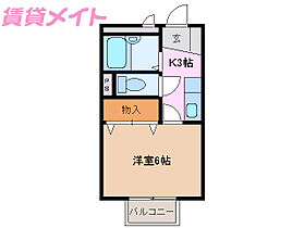 三重県四日市市西日野町（賃貸アパート1K・2階・21.29㎡） その2