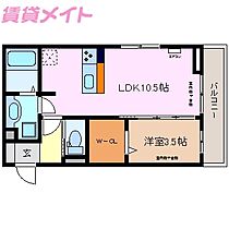 三重県四日市市西日野町（賃貸アパート1LDK・3階・35.60㎡） その2