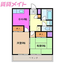 三重県三重郡菰野町大字菰野（賃貸マンション2K・3階・39.60㎡） その2