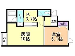 間取図画像 1LDK