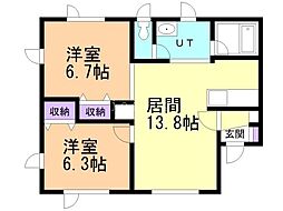 間取図画像 2LDK