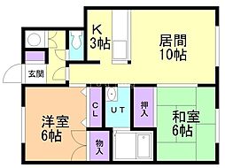 間取図画像 2LDK