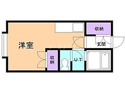 エレガンスハイツ ワンルームの間取図画像