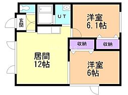 ハイツNK 2LDKの間取図画像